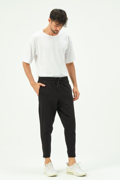 C&City Ανδρικό φούτερ με φερμουάρ πίσω τσέπη 782 μαύρο