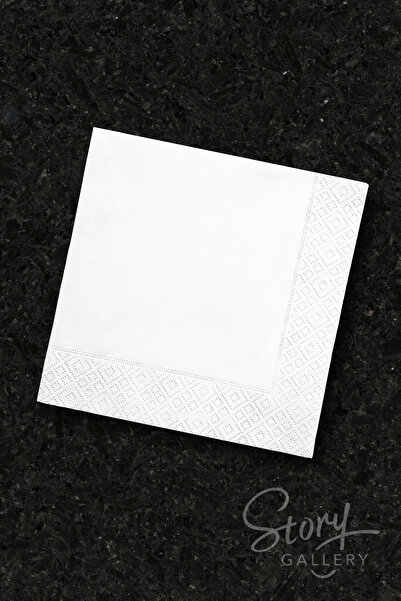 Story مناديل ورقية مربعة الشكل بيضاء اللون مقاس 33 × 33 سم مكونة من طبقتين 50...