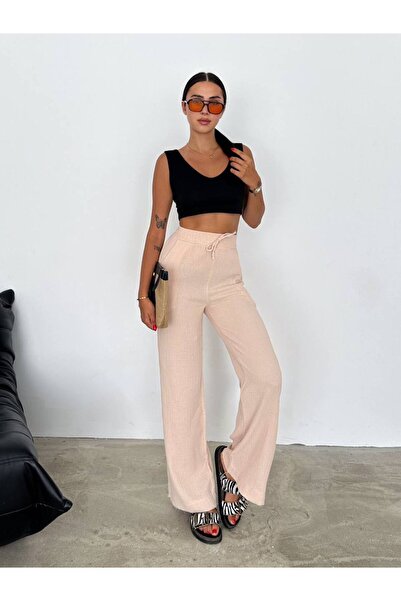 Noa&Noa Широкі штани з мусліну, випрані з тканини