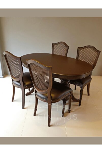 KleinHaus Furniture Elegansia Masa Yemek Takımı, 4 Sandalyeli Masa Takımı, (D...
