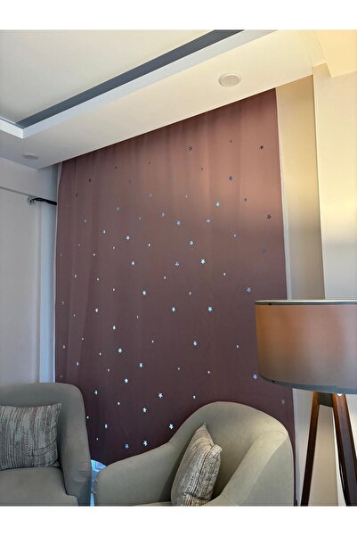 Star Yıldızlı Fon Perde (TÜLSÜZ)