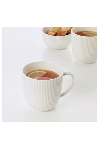 IKEA 6 Piece Mug Cup Feldspar Porcelain Height: 9 Cm Volume: 31 Cl