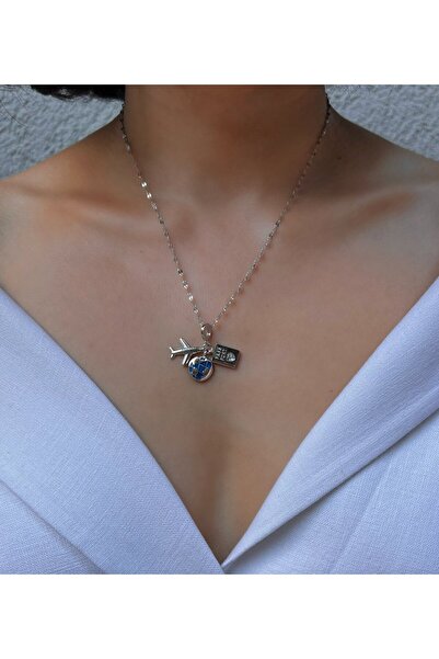 h&b design jewel Çelik Travel Charm Kolye