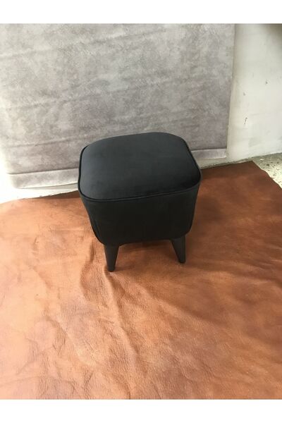 Lütfiye Gündoğan Ayak Uzatmalık Leke Tutmaz Kumaş Puf Siyah Renk Yükseklik 40cm