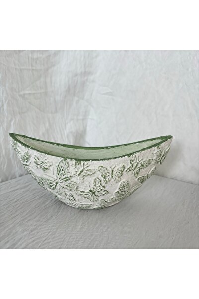 Betohome Design KELEBEK DESENLİ BETON SAKSI, KASE - VAZO - SUKULENT, KAKTÜS, ...