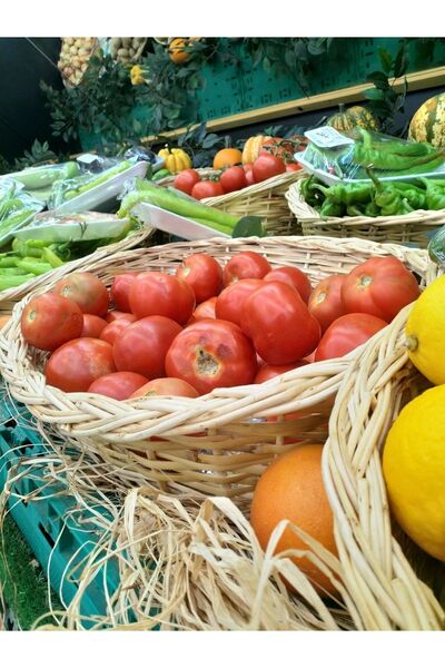 Greenosier Hasır Manav Sepeti, Market Sepeti Şarküteri Kuruyemiş Sepeti ,teşh...