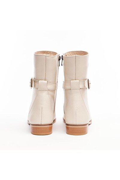 derinet Hakiki Deri Kadın Tokalı Bot