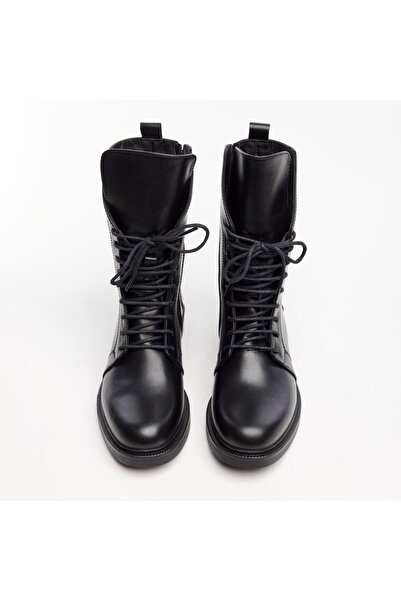 derinet Hakiki Deri Uzun Kadın Bot