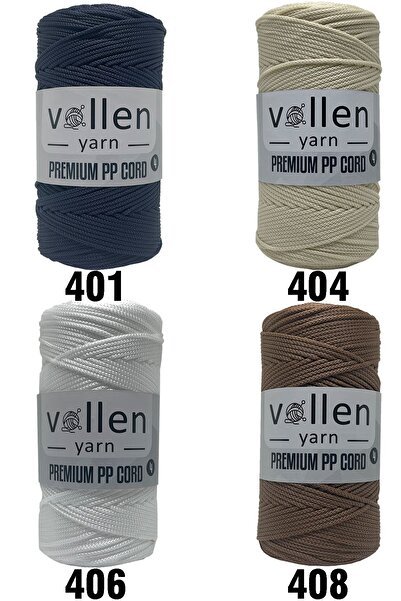 vollen yarn 400 Gr Polyester Macrame Thread, 2mm Set of 2, Macrame Thread, Supla Thread, Bag Thread, 460 Meters