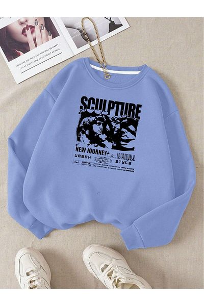 BENROMA Φούτερ Unisex Oversize - Sculpture Printed, Crew Neck
