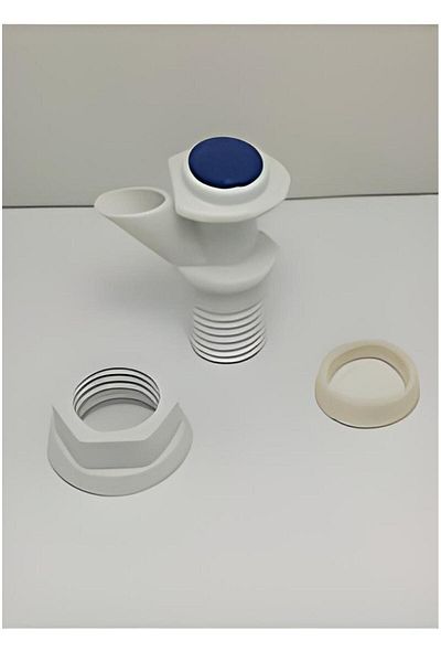 bk&tk design Quality Blue Thermos Tap - Thermos Head, Compatible (Color: White)