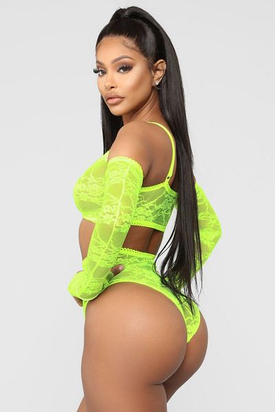 ARDSU Fashion Nova - Σετ 3 δαντελωτών διαφανών εσωρούχων