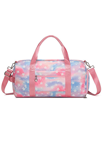 Go Veform Ayakkabı Bölmeli Rengarenk El Valizi ve Spor Çantası Somon ESÇ892