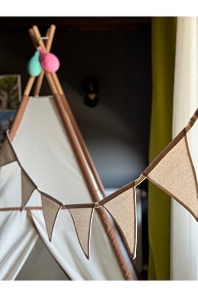 YHH Kids Flama Çocuk Odası Dekor Üçgen Flama Bebek Odası Süs 8'li Flama 2m