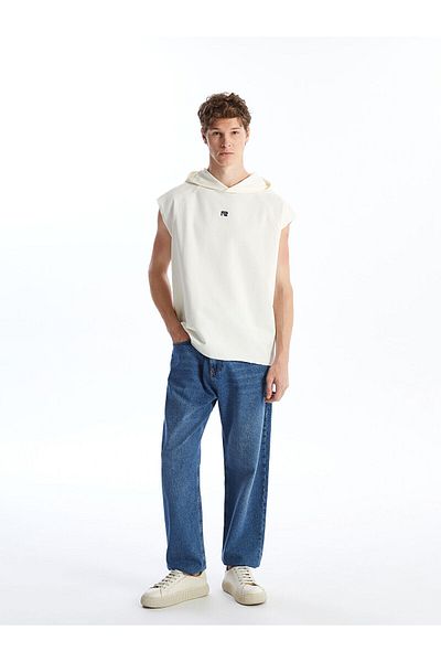 LC Waikiki Men's Sleeveless T-shirt - Hooded and Printed - Lcw