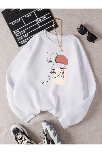 BENROMA Φούτερ Unisex Oversize - Crew Neck, Face Printed