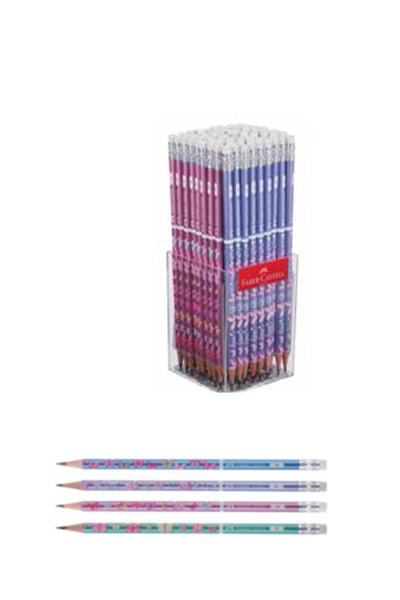 Faber Castell Faber Kelebek 2B Round Lead Pencil with Eraser
