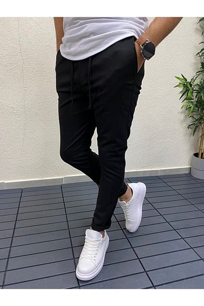 Morwagon Men's Black Lycra Jeans