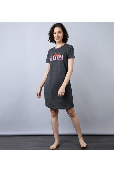 Aila Women's Sleepwear Charcoal Dress