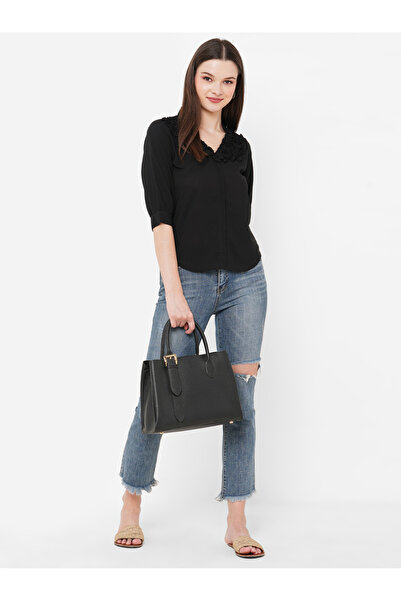 Mish By Styli Ruffled Neckline Georgette Top