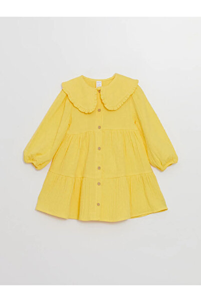 LC Waikiki LCW Baby - Rochie pentru fetiță cu guler și mânecă lungă pentru be...