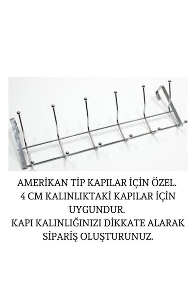 Valyum Home 2 Adet Kapı Arkası 12'li Metal Askı