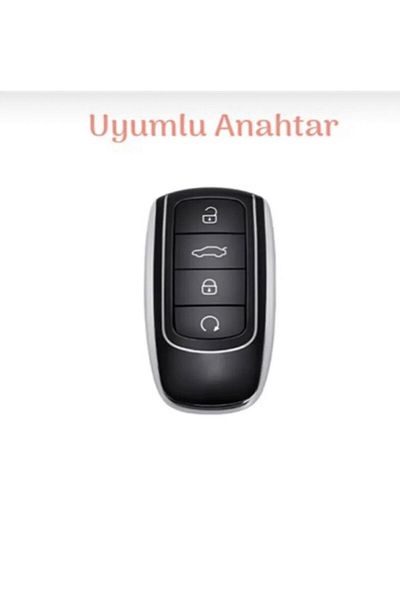ŞENYILDIZ AKSESUAR Chery Tiggo 8 Pro - Omoda 5 Black/Gold Key Case, Lux