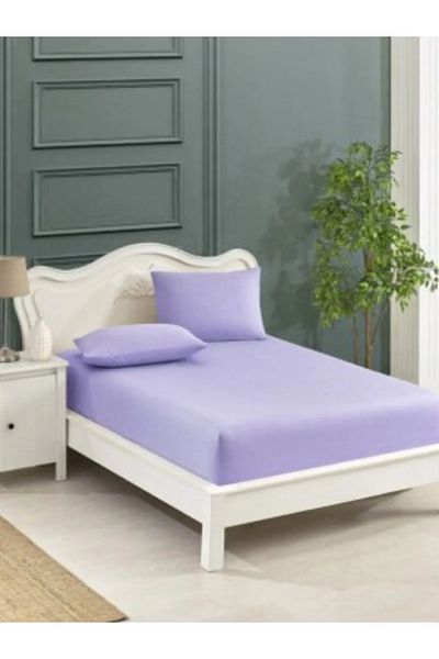Suvida Soft Color Cotton Single Pillowed Elastic Sheet Set