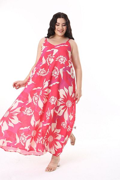 Şans Φόρεμα κρεπ Fujia Plus Size - Strappy, LoNg 65N38164