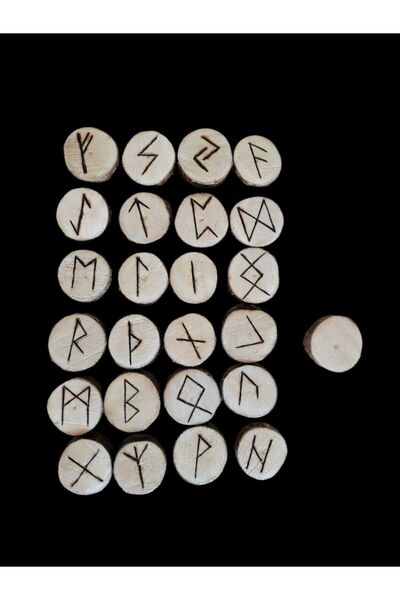 Azura Tasarım Ahşap Rune Seti Ahsap"dağlama Yöntemi Ile El Yapımı"