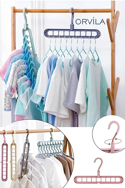 Orvila Магическа закачалка за дрехи 9 Eyed Smart Hanger Магическа закачалка