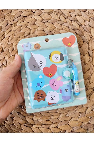 Pembe Çarşı BTS Kpop Mini Notepad - 1 Piece with Pens