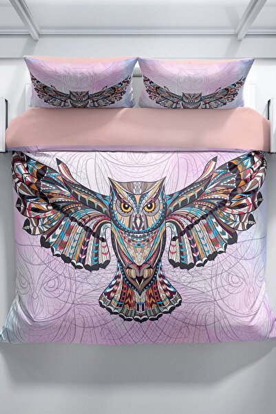 PerlaSera Σετ παπλωματοθήκη Mr. Owl 3d Cotton Satin Διπλό