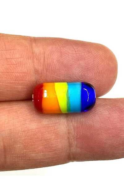 ella'nın çarşısı Mărgele de Murano Cilindric Curcubeu. 1 bucată.