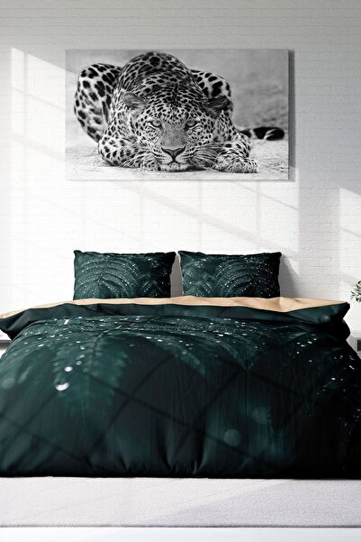 PerlaSera 3D Custom Design - Double Duvet Cover Set, Tightly Woven Cotton Satin, Drop Leave