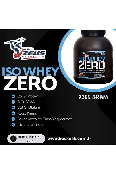 NUTRITION ZEUS Iso Zero 2300 gr - Chocolate Color, Shaker and Disposable Whey Protein