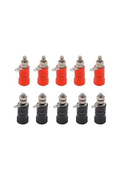 Koodmax 5 Takım 4mm Orta Boy Born Klemens ( 5 Kırmızı - 5 Siyah )