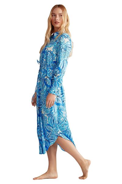 Catherine's Rochie de damă albastră cu modele florale