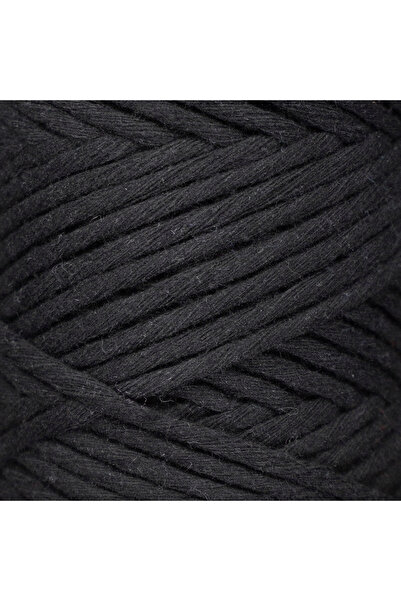 Makromecity Σκάνδαλο Μακραμέ Σκάνδαλο 3mm Σκάνδαλο Βαμβακερό Σκάνδαλο Μακραμέ Σκάνδαλο Μαύρο