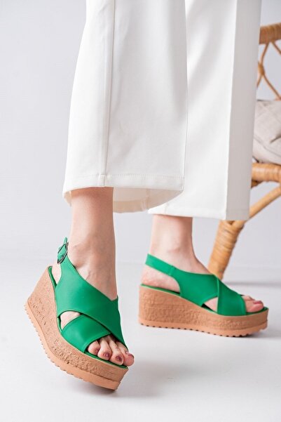 Lanina Women's Cross Wedge Heel Sandals