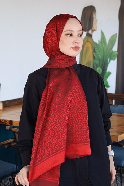 Hint İpek Double Paint Cotton Jacquard Shawl Pmkjkv02-09