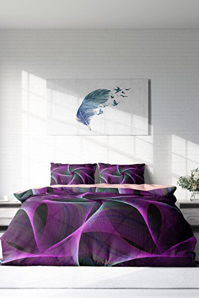 PerlaSera Мандала 3 - Двоспальний комплект постільної білизни, щільна бавовняна сатинова тканина, спеціальний 3D-дизайн