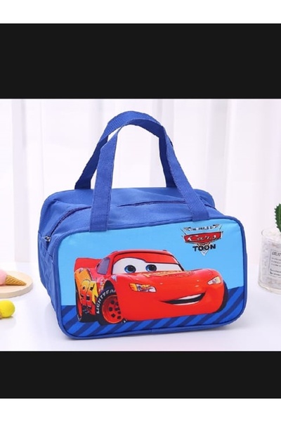 Shisa For Kids Mavi kırmızı araba Termal Beslenme Çantası