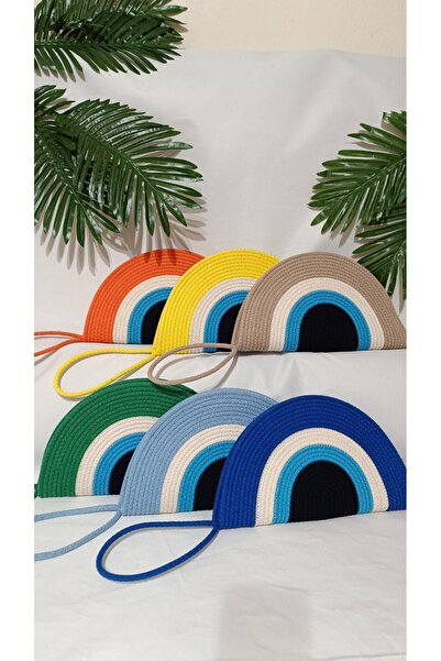 VeronicA Nazar Boncuğu Clutch Çanta Bebe Mavisi