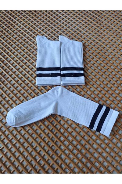 Rocks For Men's Tennis Socks - Combed Cotton, Circle, 3 Pairs Seamless