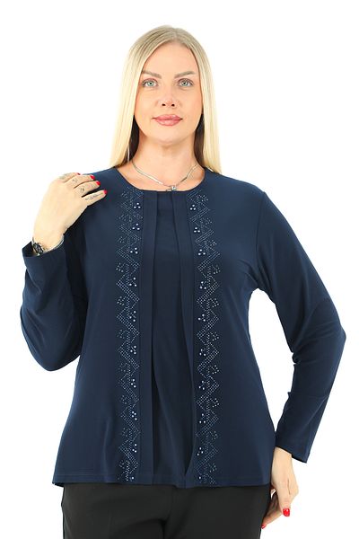 AfifeCOLLECTİON Team Look Nunta Stoned Mother Bluza Bluza confortabila Rochie de seara Bluza eleganta cu margele