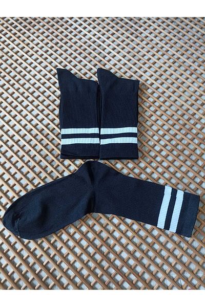 Rocks For Men's Tennis Socks - Combed Cotton, Circle, 3 Pairs Seamless