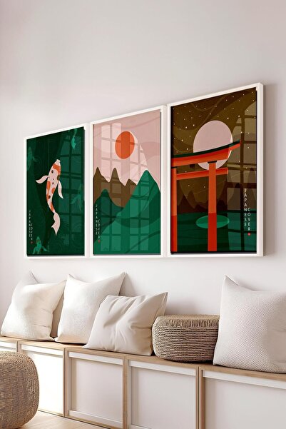 Postifull Set de pictură colorată Minimaslit, 3 bucăți cadru alb și poster - ...