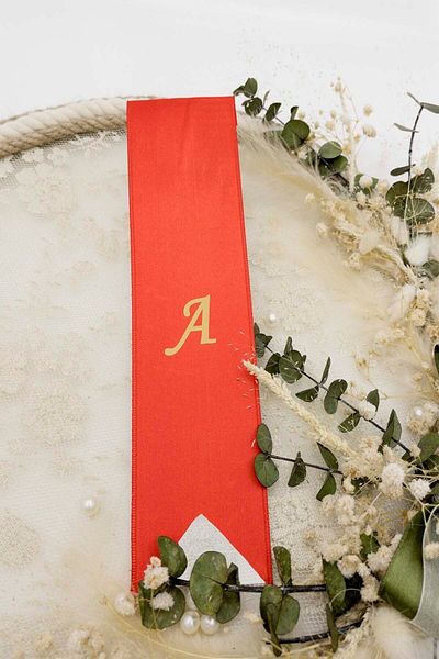 Lora Davet Κορδέλα κοσμήματος (ΜΕ ΟΝΟΜΑ) (1 ΤΕΜΑΧΙΟ) Κόκκινο 42110