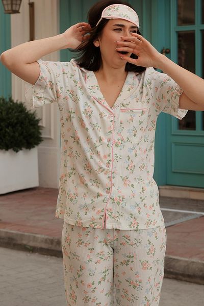 Poliyance Set pijamale alb pufos